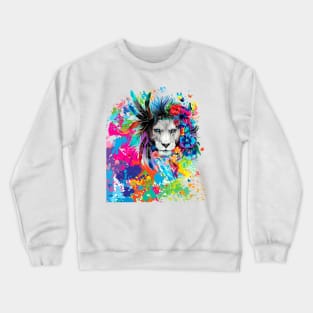 Graphic Design Multi Lion Crewneck Sweatshirt